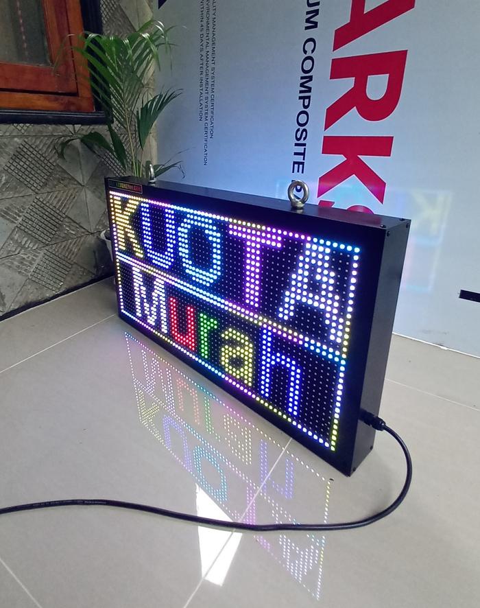 Jual Running text outdoor full color RGB 70 x 40cm 2 sisi double sided ...