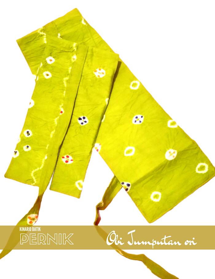 Gambar Ikat pinggang Wanita Kinario Obi Belt Batik Jumputan Asli Solo Modern - MintGreen dari KINARIO BATIK undefined Tokopedia