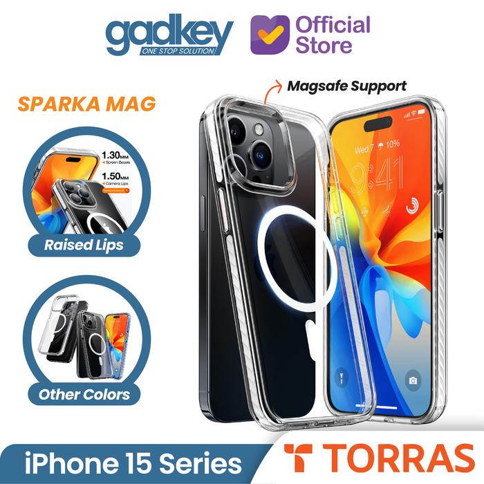 Gambar Case iPhone 15 Pro Max Plus Torras Sparka Magsafe Clear Slim Casing - Clear, 15 Pro dari GAD Official undefined Tokopedia