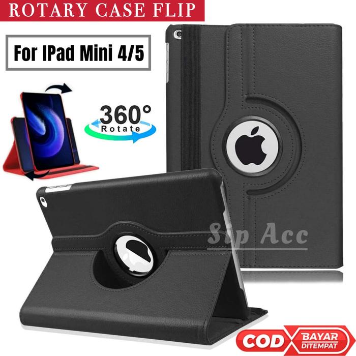 Gambar Case Ipad Mini 5 4 / Ipad Mini 5 / Flip Cover Rotary Casing Stand - Rotary Hitam dari Sip Acc Kota Administrasi Jakarta Utara Tokopedia
