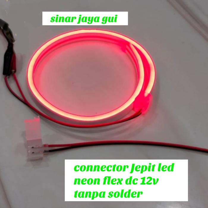 Jual Connector Jepit Lampu LED Neon Flex DC 12V Tanpa Solder - Kota ...
