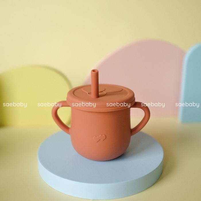 Gambar 3pcs Baby Feeding Silicone Set, Hampers Bayi Peralatan Makan Bayi - GELAS ORANGE dari Sae gift undefined Tokopedia