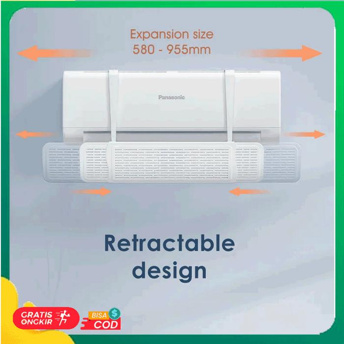 Gambar Penghalang AC Reflektor Talang AC Penahan Angin Universal Adjustable - ADJS 58-92 dari houseofcimut undefined Tokopedia