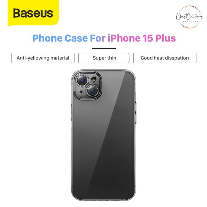 Gambar BASEUS CASING IPHONE 15 SERIES PHONE CASE TRANSPARENT ANTI KUNING - IP15 PLUS dari ChristCollections7 undefined Tokopedia