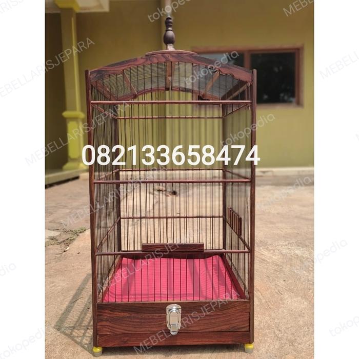 Gambar sangkar burung cucak ijo diamond kayu sonokeling dari MEBELLARISJEPARA undefined Tokopedia