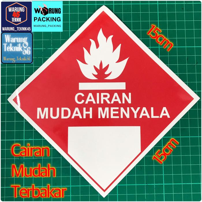 Gambar ￼￼Stiker Label Tanda Simbol Limbah B3 Stiker Bahan Berbahaya Beracun - MUDAH MENYALA dari warung packing45 undefined Tokopedia