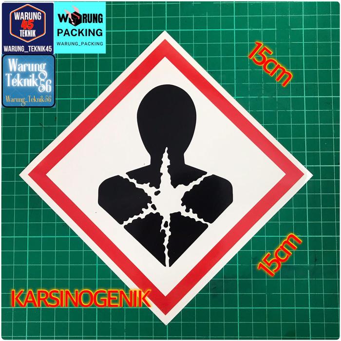 Gambar ￼￼Stiker Label Tanda Simbol Limbah B3 Stiker Bahan Berbahaya Beracun - KARSINOGENIK dari warung packing45 undefined Tokopedia