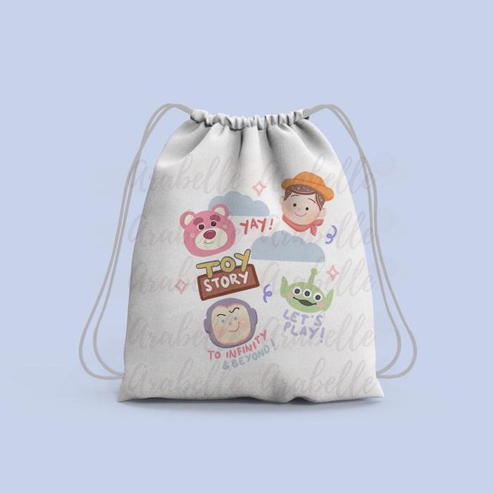 Gambar Tas Serut atau String Bag Bergambar Cute Doodle Disneyy/Toy Story/ - toy story, serut kanvas dari Mel-comel undefined Tokopedia