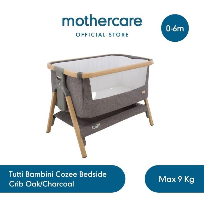 Gambar Tutti Bambini Cozee Bedside Crib - Box Tempat Tidur Bayi Compact - Oak/Chacoal dari Mothercare Indonesia undefined Tokopedia