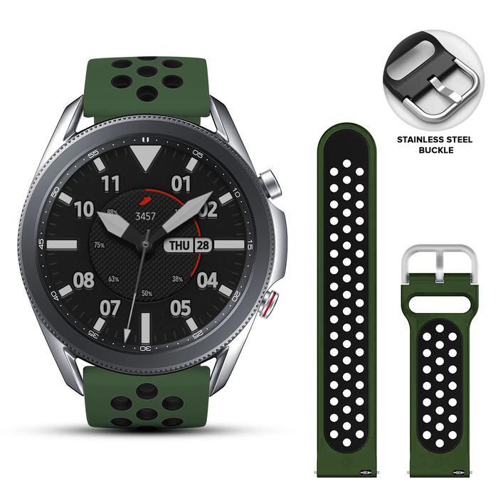 Gambar Finchy silicone strap Huawei watch GT 4 46mm Two Tone Wristband - Army black dari Finchy Indonesia undefined Tokopedia