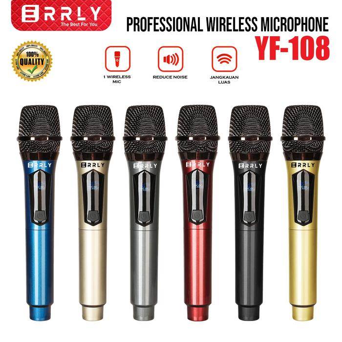 Gambar ERRLY YF108S Microphone Wireless Charge UHF Mic Chargeable KARAOKE KTV - YF-108 SINGLE, Grey dari Hard Workerr undefined Tokopedia