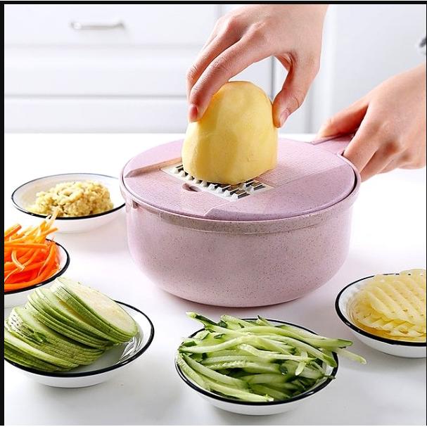 Gambar KCH Alat Pemotong Buah dan Sayur Serbaguna Multifunction KTC-011 - Merah Muda dari KC Hardware undefined Tokopedia