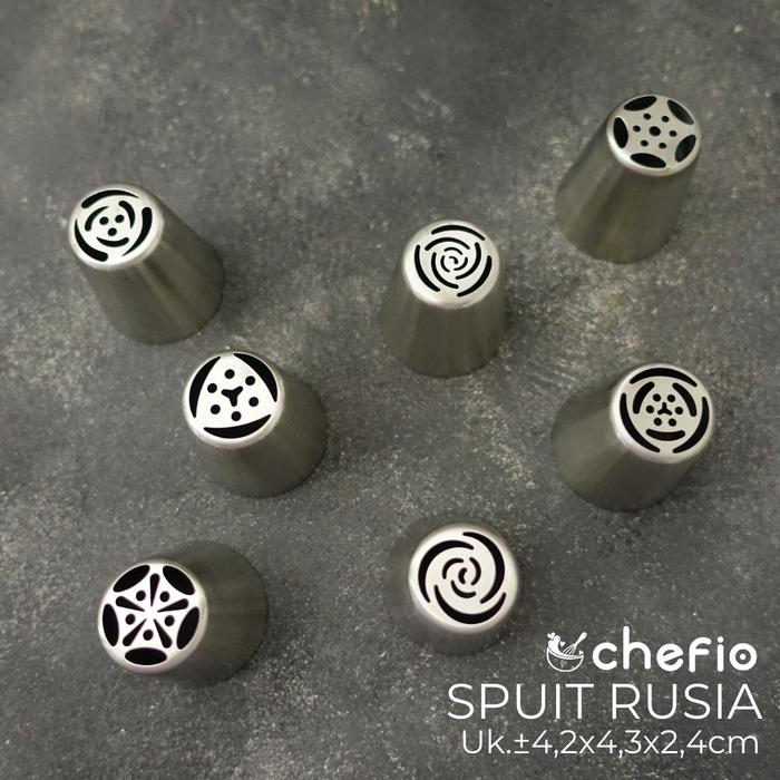 Gambar Chefio Spuit Buttercream Set / Spuit Dekorasi Stainless Set - Rusia Set7pcs dari Trinity Kitchen Kota Administrasi Jakarta Barat Tokopedia