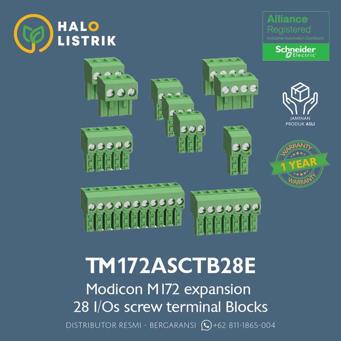 Gambar Modicon TM172 dan Screw Terminal Schneider Electric - TM172ASCTB28E dari Halo Listrik undefined Tokopedia