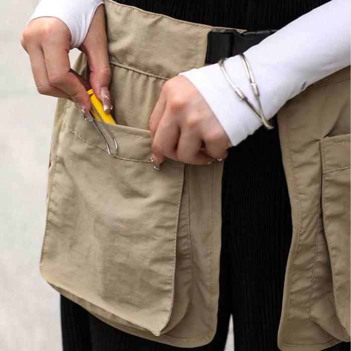 Gambar Blou Apron Barista Chef Waiters Waterproof Banyak Kantong Adjustable - Khaki dari Blou Homesense undefined Tokopedia
