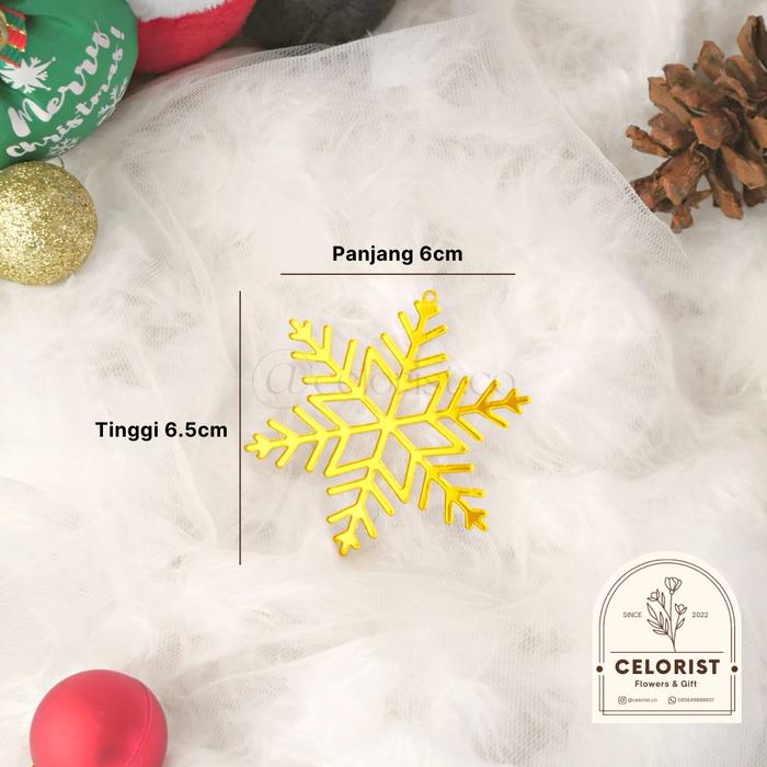 Gambar Celorist Hang Tag Natal Acrylic Mirror Gold 2mm Gantungan Christmas Hampers Dekorasi Natal Kado Souvenirs Ready Stock - Snowflake dari Celorist.CO Official Indonesia undefined Tokopedia