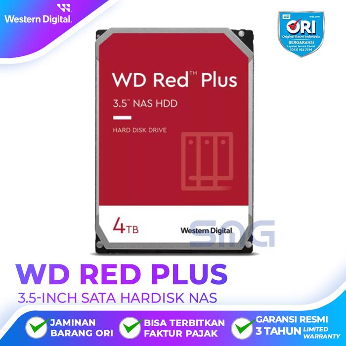 未開封Western Digital （ウエスタンデジタル） WD Red Plus 4TB