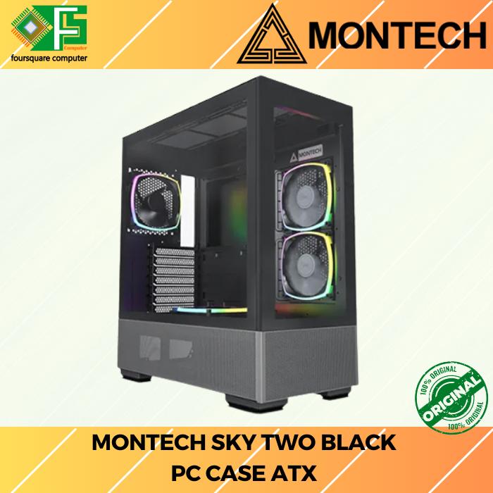Gambar Casing PC Montech Sky Two Black + 4x ARGB PWM Fan | CPU Case ATX dari Foursquare Computer Bandung undefined Tokopedia