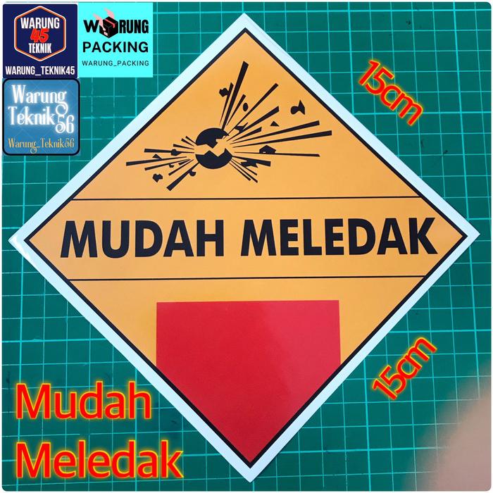 Gambar ￼￼Stiker Label Tanda Simbol Limbah B3 Stiker Bahan Berbahaya Beracun - MUDAH MELEDAK dari warung packing45 undefined Tokopedia