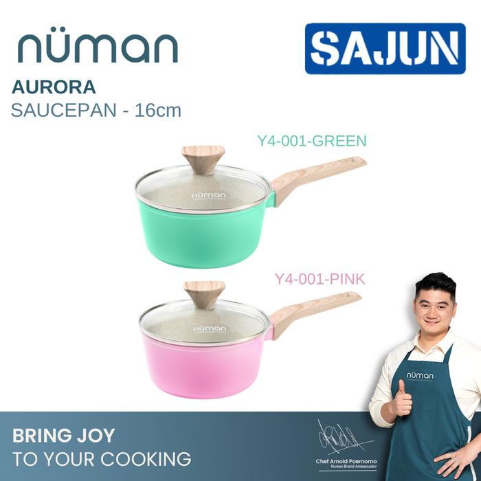 Gambar Numan Aurora Series - Cookware Set / Panci Masak Marble Set Isi 3 - SAUCEPAN 16CM, GREEN dari Sajun Electronic Tangerang undefined Tokopedia