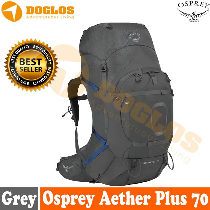Gambar Tas Carrier Osprey Aether Plus 70 Liter Hiking Traveling Outdoor Grey dari Toko Doglos undefined Tokopedia