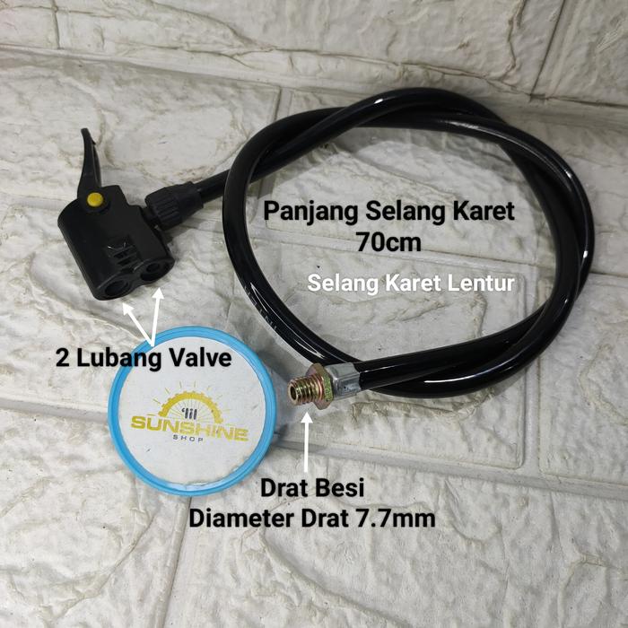Gambar Selang Pompa Sepeda Dan Motor Cop Lubang 2 AV dan Presta FV - Drat Besi 7.7mm dari LilsunshineshopBikePart undefined Tokopedia