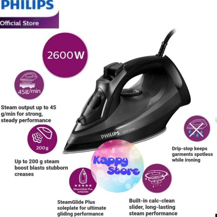 Gambar Setrika Philips Uap GC3920 / Dry Iron Steam GC 3920 - 2600 Watt BL, Plastic Wrap dari Kappy Store undefined Tokopedia