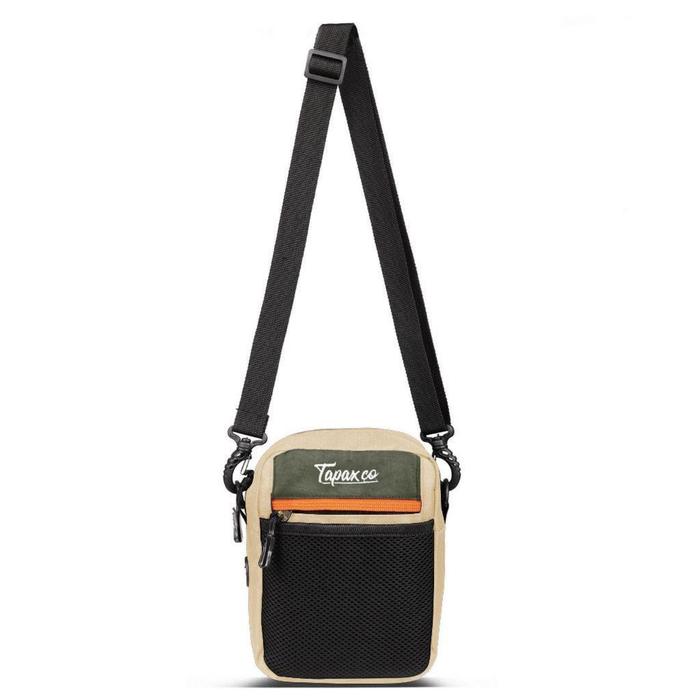 Gambar [Beli Lokal] TAPAXCO Tas Selempang Pria Letta Mini Slingbag Casual Local Original Waistbag - Hijau Cream dari Tapaxco undefined Tokopedia