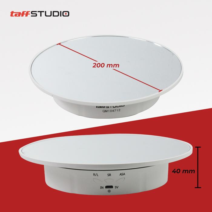 Gambar ALAS PUTAR PHOTOGRAPHY ROTATING DISPLAY 360 TURN TABLE 20 CM MIRROR - Putih dari Ruma Ada undefined Tokopedia
