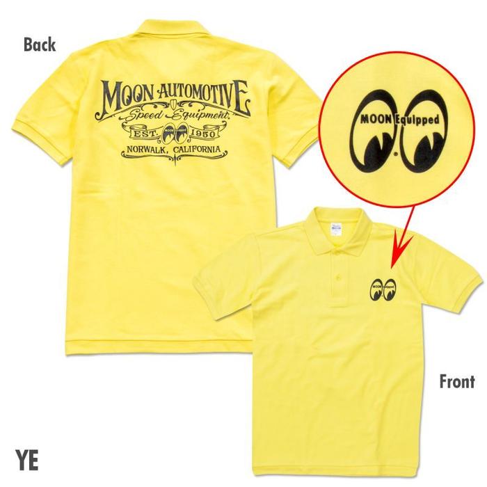 Gambar MOON Automotive Polo Shirt - Kuning, M dari Mooneyes Jakarta undefined Tokopedia