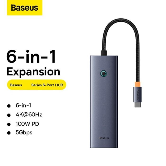 個別電源スイッチ付き 6 ポート USB ハブ LCD ディスプレイ高速データ