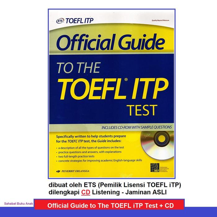 Gambar Buku Official Guide To The TOEFL iTP + CD Sample Question ETS Erlangga dari Sahabat Buku Anak undefined Tokopedia