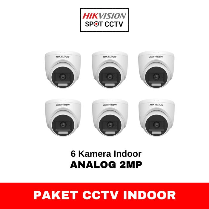Gambar PAKET 6 CHANNEL CCTV - (6 CAMERA, HARDISK, DVR, PSU, DAN CABLE) - INDOOR dari Spot CCTV undefined Tokopedia