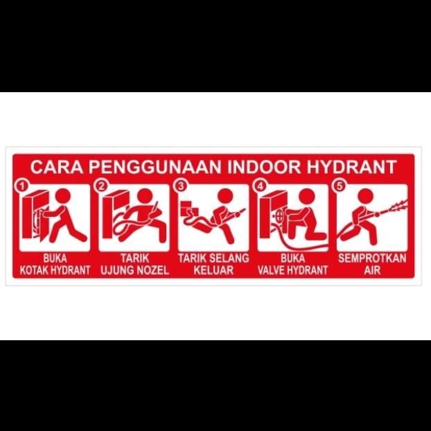 Gambar STIKER 10X30CM CARA PENGUNAAN HYDRANT sign rambu k3 - INDOOR dari SGG MAKMUR undefined Tokopedia