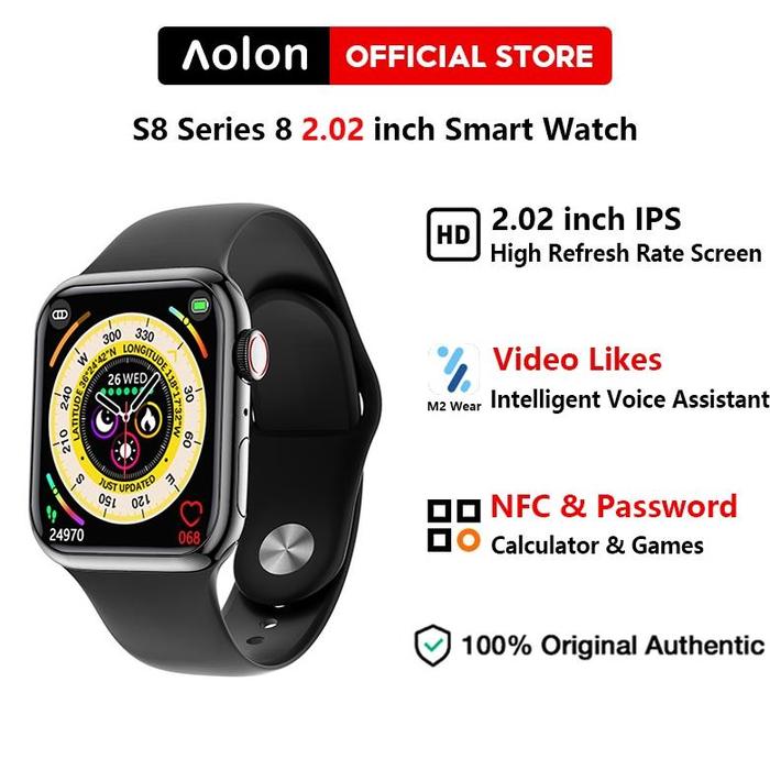 Aolon New S8 Original Smart Watch Series NFC inch HD Call W17SE  Pink di Winner Mart777 Tokopedia