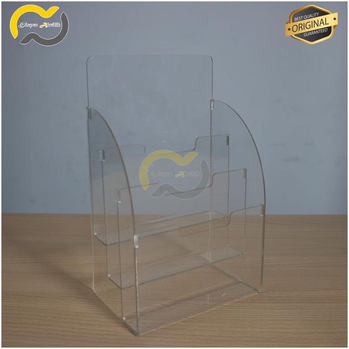 Gambar Tempat brosur / Tempat brosur akrilik Variasi - 3susun 1/3 A4 dari Dispro Akrilik undefined Tokopedia