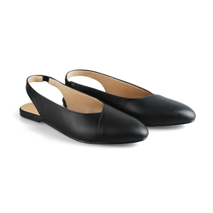 Gambar Sepatu Flat Mules Shoes Formal Wanita Kaki Kecil Gemuk Ukuran 35-45 - Hitam, 40 dari Alya Fashion Shop undefined Tokopedia