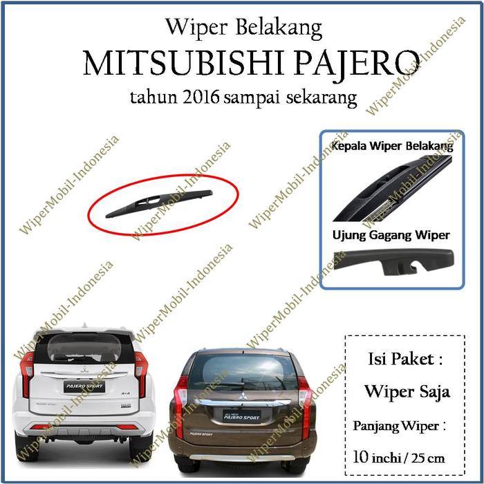 Gambar Wiper belakang Mitsubishi Pajero Sport 2017 2018 2019 2020 2021 2022 - Wiper saja dari wipermobil undefined Tokopedia