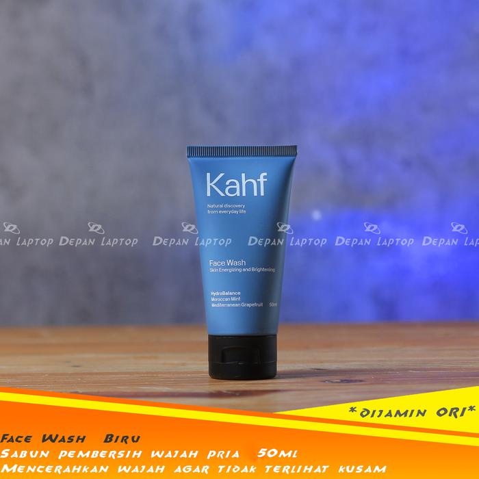 Gambar Kahf Face Wash berbagai variant untuk mengatasi semua masalah Wajah - Biru 50ml dari depanlaptop undefined Tokopedia