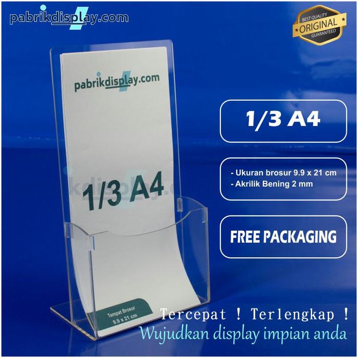 Gambar Tempat brosur akrilik / Display brosur / Display brosur variasi - 1susun 1/3 A4 dari Pabrik Display undefined Tokopedia
