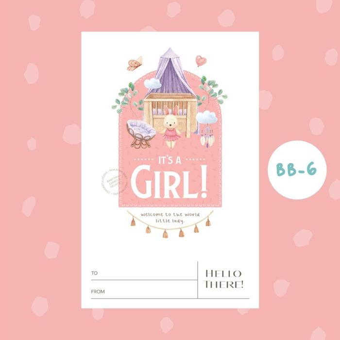 Gambar CX KARTU UCAPAN BABY NEW BORN / GREETING CARD / BABY GIFT / HAMPERS - BB-6 dari dekorumaid2 undefined Tokopedia