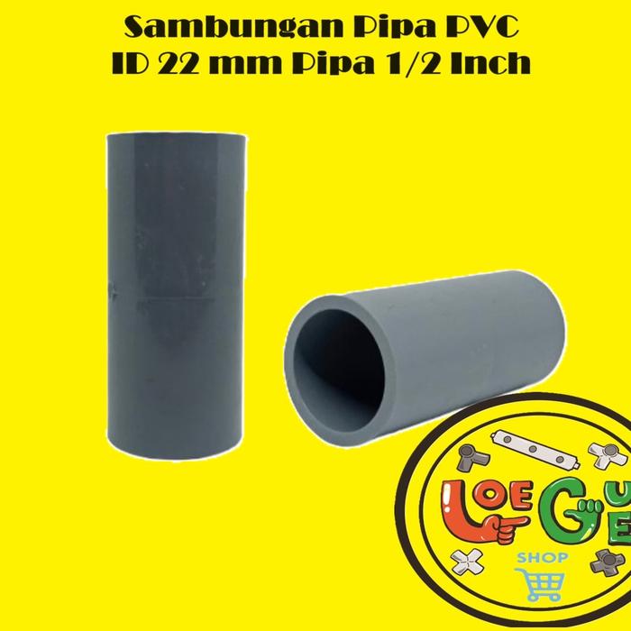 Gambar sambungan socket sok shock polos fitting pipa pvc 1/2, 3/4 & 1 " inch - 1/2 inch abu-2 dari Loegueshop undefined Tokopedia