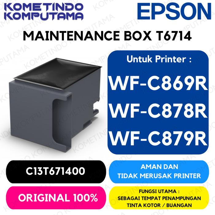 Gambar Box T6714 Maintenance Box Epson T671400 For WF-C869R, WF-C878R, WF-C879R Jamin 100% Original - Kotak Pemeliharaan C13T671400 PXMB6 dari KOMETINDO KOMPUTAMA_NEW undefined Tokopedia