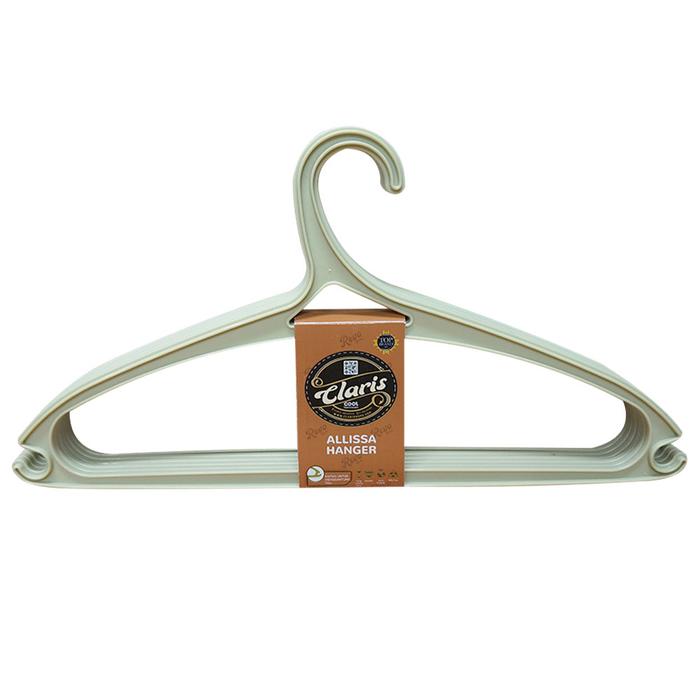 Gambar Claris 0160 Allissa Hanger /6 Gantungan Jemuran Baju Pakaian Plastik - Green Pastel dari Prima Stationery Official undefined Tokopedia