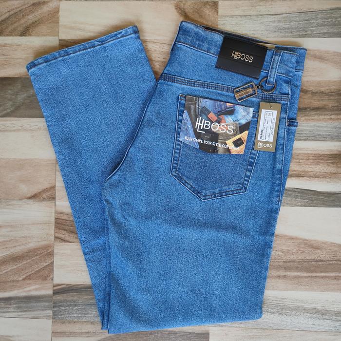 Gambar BIG SIZE Celana jeans BOSS Original bahan softjeans- Garment - Biru Muda, 46 dari Rakhamalikstore undefined Tokopedia