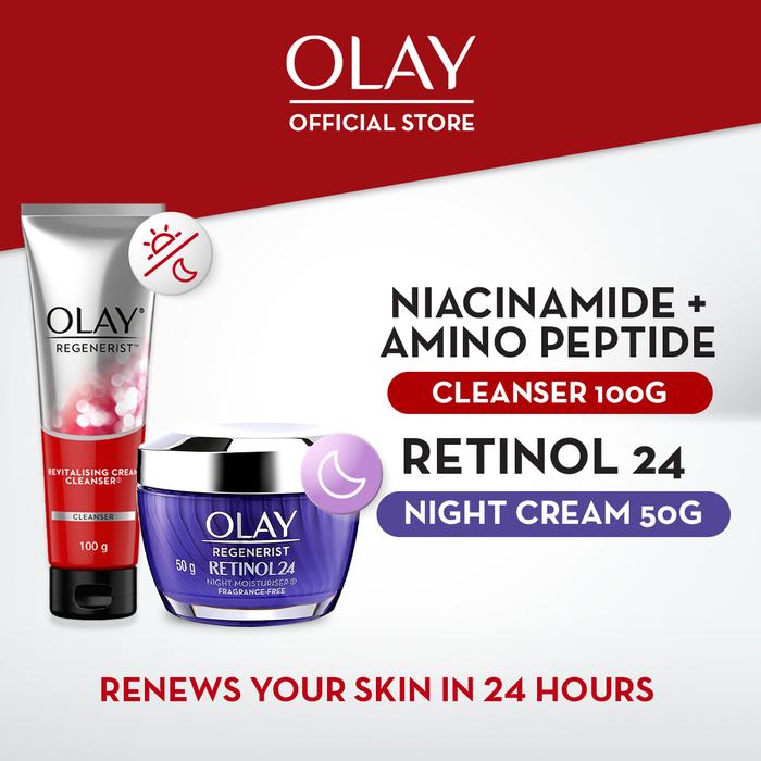 Gambar Olay Retinol Set Krim Pelembab Malam&Sabun Muka Regenerist Anti Aging dari P&G Store undefined Tokopedia