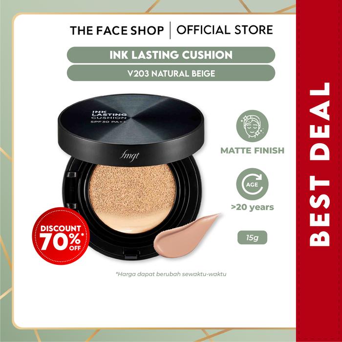 Gambar The Face Shop Ink Lasting Cushion V203 Spf30 Pa++ -15g-Original dari The Face Shop Official undefined Tokopedia