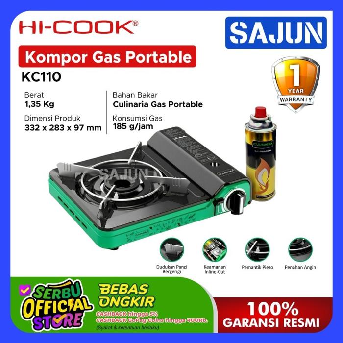 Gambar HI-Cook / HIcook Kompor Gas Portable KC-104 Classic KC-105 Premium - New! Cullinaria dari Sajun Electronic Tangerang undefined 5 Tokopedia