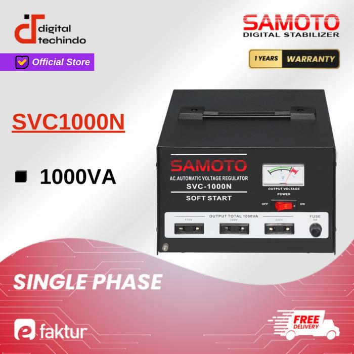 Jual SAMOTO Stabilizer Digital 1000VA Stabiliser 1KVA Single Phase ...