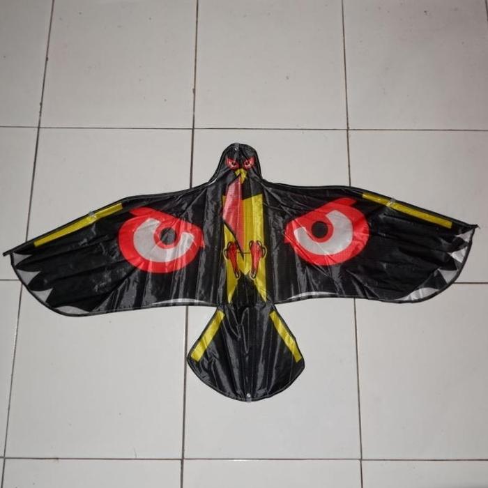 Gambar Baru! Layang-Layang Kain Parasut Burung Elang/Layangan Burung Elang - Hitam_1.2m dari AIRA ALLSTORE undefined Tokopedia